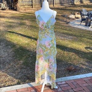 Express floral ruffle dress